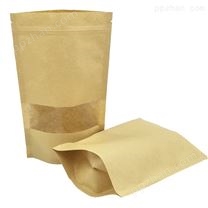 开窗牛皮纸复合袋 通用包装袋 自封自立拉链袋