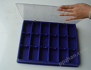 有机玻璃吸塑盖+兰色PS吸塑盒
