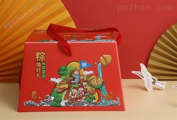 襄阳端午粽子瓦楞纸包装盒水果手提礼盒定做
