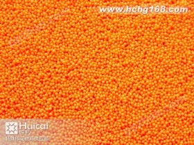 SB061小号橙色印花胶珠