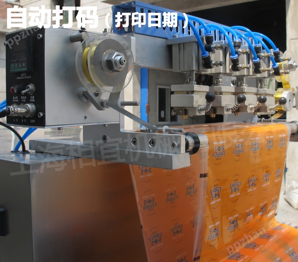 上海相宜机械全自动灌装封口机-自动打码局部图