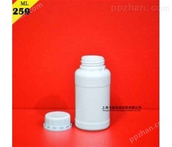 250ML塑料瓶，白色瓶身配白盖
