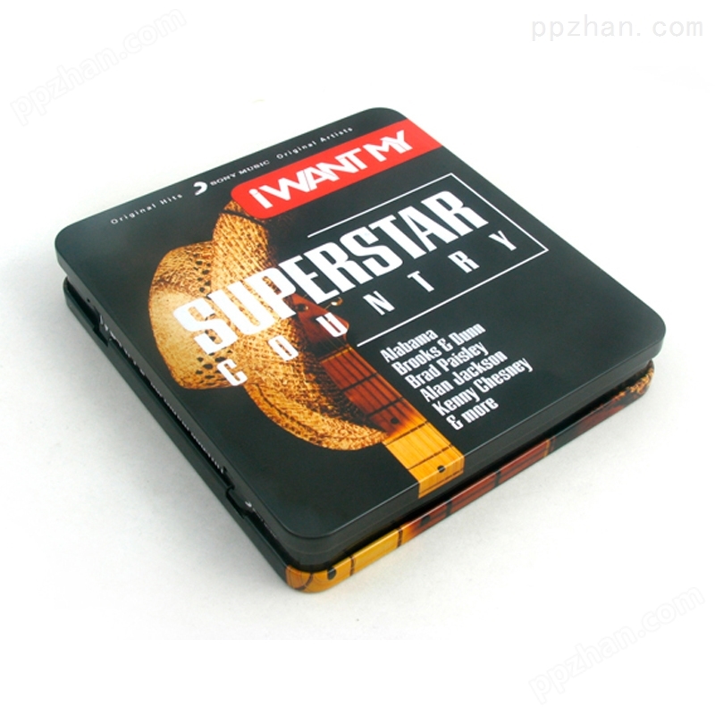 长方形流行音乐金曲DVD包装盒马口铁铁盒
