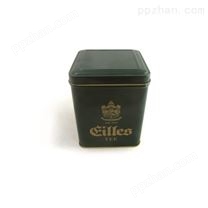 方形带铰式绿茶包装铁盒生产定做