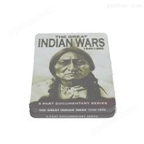 印第安人战争电影DVD包装铁皮盒 战争系列光碟铁盒包装盒