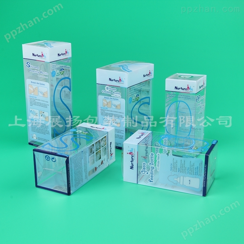 彩色印刷PP PET PVC透明塑料折叠盒玩具包装透明礼品盒